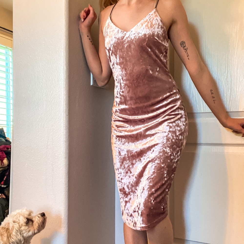 Crushed Velvet Dress
